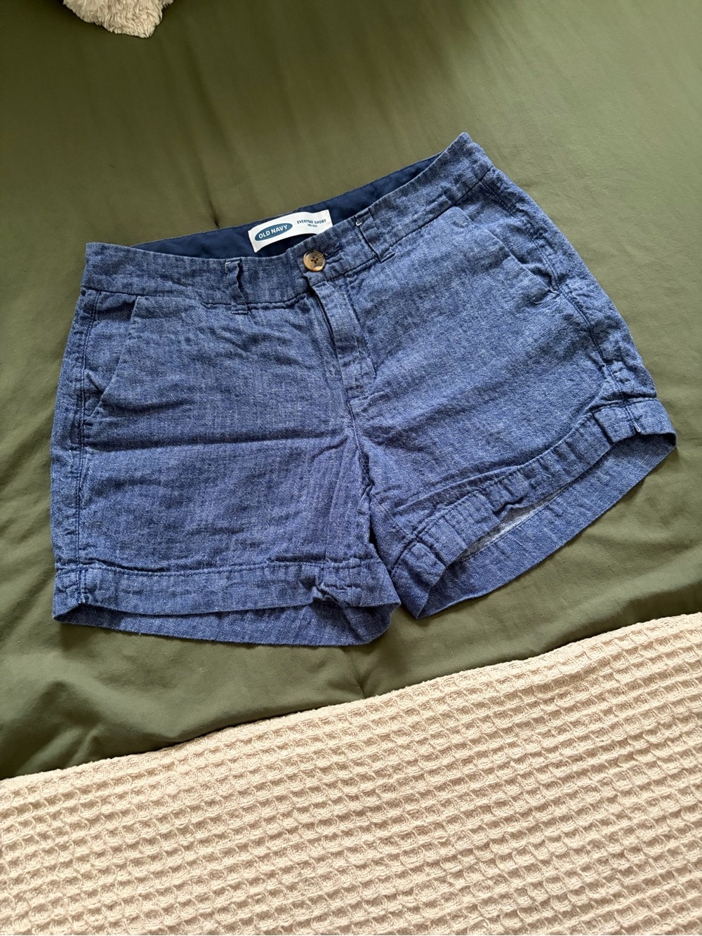 Old Navy Blue Linen-Blend Women’s Shorts
